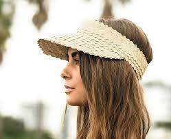 Amazon Com Stylish Sun Visor Hat For Women Straw Summer Beach Sun Visor Hats With Uv Protection Large Wide Brim Summer Hats Beach Sun Visor Hat Visor Hats