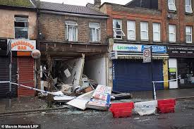 A major fire has broken out at a train station in london on monday afternoon. Man Is Injured And Child Rescued After A Gas Explosion Rips Through Shop In West London Duk News