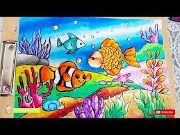 Cara menggambar dan mewarnai pemandangan alam bawah laut dengan. Cara Gradasi Warna Dengan Crayon Oil Pastel Menggambar Pemandangan Laut Drawing Bottom Of Sea Youtube Proyek Seni Lukisan Seni Krayon