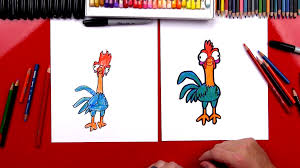 Choose any of 4 images and try to draw it. How To Draw Heihei From Moana Art For Kids Hub