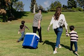The cooler has a push button and locking telescopic handle, durable wheels and reinforced tow handle. Amazon Com Igloo Ice Cube 60 Quart Roller Cooler Ocean Blue Home And Garden Products Sports Outdoors