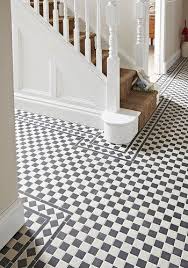 Victorian Black White Corner Tile Tiled Hallway Hallway Tiles Floor Victorian Hallway