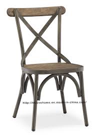 The new stacking crossback chair has become very popular in the uk in both the hire and wedding industries. China Industrial Antique Dining Restaurant Coffee Metal Wooden Cross Back Chairs China Cross Back Chairs Dining Chairs