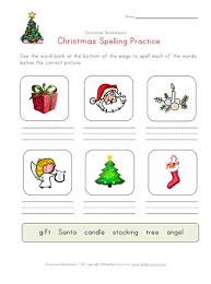 Christmas number worksheet look at the pictures underneath their matching number. Christmas Worksheet Spelling Practice All Kids Network