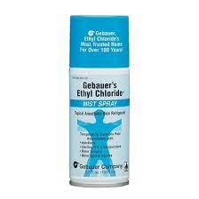 Spray, ethyl chloride, fine, 3.5 oz btl, 12/cs. Ethyl Chloride Skin Refrigerant Mist Spray Topical Anesthetic Mountainside Medical Equipment