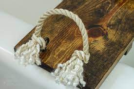 The handles make it more practical for you to move the tray. Free Plans Diy Bath Tub Tray Tutorial