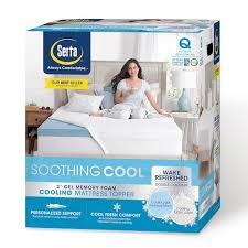 Information designed to sit on top of your regular mattress, this cool gel mattress topper is infused with cooling gel to help regulate temperature as you sleep. Serta 3 Inch Soothing Cool Gel Memory Foam Mattress Topper Memory Foam Mattress Topper Gel Memory Foam Mattress Gel Mattress Topper