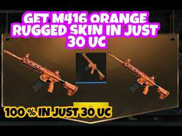 How To Get M416 Orange Rugged Skin In Pubg Mobile M416skin Youtube