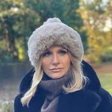 Buff Brown Fur Rimmed Bobble Hat