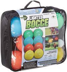 Shop for bocce ball sets and croquet sets for family game time outdoors this season. Lighted Bocce Ball Set Regulation Size Outdoor Glow In The Dark Game Walmart Com Walmart Com