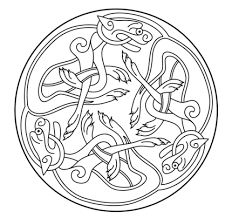 Celtic Ornament Design From Book Of Kells Coloring Page Celtic Coloring Celtic Ornaments Mandala Coloring Pages