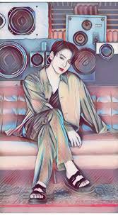 Taehyung and jungkook had been married for some years now but it seems like their relationship turned into a routine but not any normal routine, it's a toxic one. Bts Jungkook Painting Chesta Digital Art Abstract Color Artpal