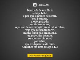 Desabafo De Um Ebrio Se Hoje Bebo Willson Fernades Junior