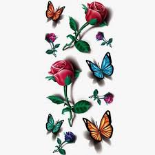 You can combine butterfly tattoo with other designs and it will give attractive looks. Buy 3d Temporary Removable Waterproof Colorful Body Art Butterfly Flower Tattoo Sticker At Affordable Prices Free Shipping Real Reviews With Photos Joom