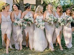 Bride And Bridesmaids Bouquets Summer Wedding Neutral Dress And Bouquets White Cream Ivory Bridal Bridesmaid Dresses Bridesmaid Wedding Bridesmaid Dresses