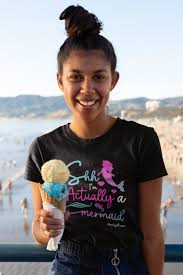 Shhh, I Am Actually a Mermaid Fitted T-shirt