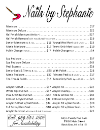 Acrylic nails hurt the first day you have them on. Price List 2015 Nail Salon Prices Home Nail Salon Nail Salon