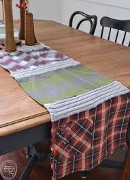 Reuse Old Clothes To Make A Flannel Table Runner For Fall Reuse Old Clothes Old Sweater Recycle Old Clothes