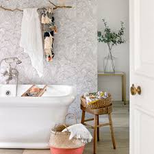 Learn everything you need to know before wallpapering your bathroom and then get inspired by 28 fearless and fun bathroom wallpaper ideas. Bathroom Wallpaper Ideas Tips To Using Waterproof Bathroom Walllpaper