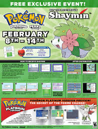 List Of Local English Event Pokemon Distributions In Generation Iv Bulbapedia The Community Driven Pokemon Encyclopedia In reality there isn't any possible way to get the. generation iv