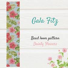 Summer is the perfect time for bright colors and imagination when working with beads. Bead Loom Pattern Dainty Flowers Loom Beading Pattern Pdf Pattern Loom Bead Cuff Pattern Bl0087 Loom Beading Bead Loom Pattern Bead Loom Bracelets Patterns