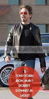 Iron Man Tony Stark Black Leather Jacket Junior Outfits Tony Stark Iron Man Tony Stark