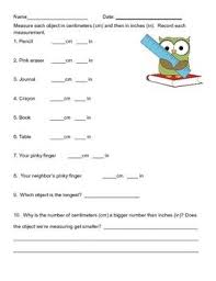 Measurement Worksheet Inches And Centimeters Measurement Worksheets Math Measurement Worksheets