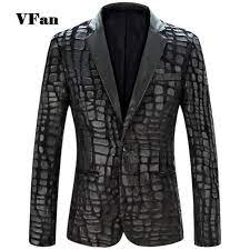 Mens Blazer Designer Style Bachelor Party Snake Skin Style Vintage Sport Coat Mens Blazer Jacket Blazer Designs Leather Jacket Men