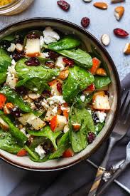 Apple Feta Spinach Salad Recipe Healthy Spinach Salad Recipe Spinach Salad Recipes Yummy Salad Recipes Healthy Salad Recipes