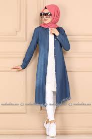 Etegi Puskullu Tesettur Tunik Ast2003 Koyu Kot Moda Selvim Moda Stilleri Moda Tunik