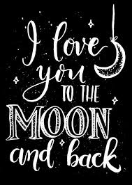 Kaart I Love You Ansichtkaart In Zwart Wit Met Quote I Love You To The Moon And Back Inspirererende Citaten Cute Love Quotes Je Bent Geliefd