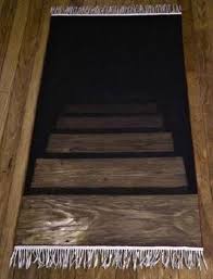 Black And White Optical Illusion Rug Descending Rug Optical Illusion Cool Rugs Stair Rugs Rugs