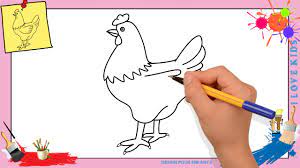 Comment dessiner une poule FACILEMENT etape par etape pour ENFANTS 4 -  YouTube