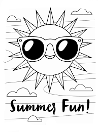 Summer is already here and i have made some cute free printable summer coloring pages for kids. Sun And Summer Coloring Page Free Printable Coloring Pages For Kids