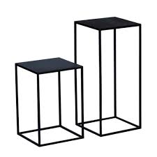 Beistelltisch Quadratisch Lili Eisen Schwarzbraun Beistelltisch Beistelltisch Industrial Tisch