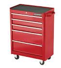 Rolling Tools Storage Cabinet w/ 5 Drawers, Deep Red, 24-in Mastercraft