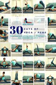 This video provides many useful tools including a 45 minute practice yoga workout, two meditation sections, and another relaxation poses section. 30 Days Of Pcos Yoga Full Sequence Video Live Fertile Yoga For Pcos Pcos Exercise 30 Day Yoga