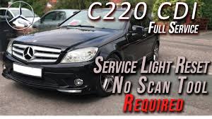 Mercedes C220 Cdi Oil Change Service Light Reset Youtube