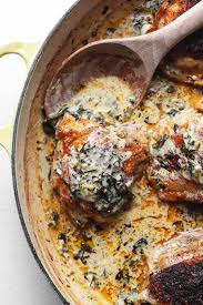 What are the best low carb chicken thighs? Keto Chicken Thighs With Creamed Spinach Low Carb With Jennifer