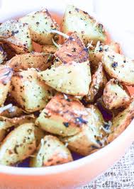 Oven Roasted Garlic Herb Parmesan Potatoes Flavor Mosaic Roasting Garlic In Oven Grilled Roast Roasted Garlic