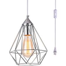 Have a light fixture that you want to be able to plug in? Seeblen Plug In Pendant Light Chrome Finish Hanging Light Fixture With 15 Ft Plug In Cord On Off Switch Vintage Metal Walmart Canada