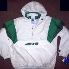 Starter Fall 2018 Jackets Coats New York Jets Starter Half Zip Hooded Jacket White Poshmark