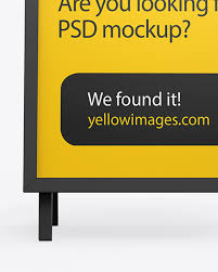Download Street Stand Mockup In Outdoor Advertising Mockups On Yellow Images Object Mockups Yellowimages Mockups