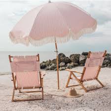 Explore tumblr posts and blogs tagged as #pink umbrella with no restrictions, modern design and the best experience | tumgir. Premium Beach Umbrella Laurens Pink Stripe By Business Amp Pleasure Co In Beach Life Bear Bear