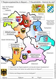 7 Regierungsbezirke In Bayern 7 Hauptstadte Bayern Bayern Karte Bundesland Bayern