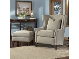 Perfect for your living room or entertainment area, this matching accent chair and ottoman will add extra seating. Smith Brothers Accent Chairs And Ottomans Sb Contemporary Wingback Chair With Track Arms Sheely S Furniture Appliance Upholstered Chairs