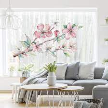Catoncino nero matita bianca colla stic uhu forbici taglierino carta velina rossa salvabuchi colorati. Adesivi Da Finestra Cherry Blossom Branch Watercolor Idee Per Decorare La Casa Decorazioni Vetrate
