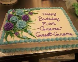 Simple Happy Birthday Sheet Cake Designs A Few Good Thoughts Full Circle Birthday Sheet Cakes 90th Birthday Cakes Mom Cake