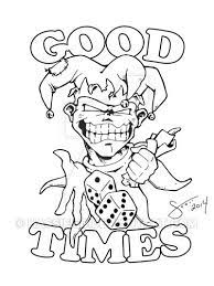 Good Times Outline Drawings Tattoo Outline Drawing Skull Coloring Pages