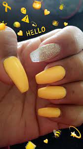 Nails Yellow Acrylic Coffin 2019summernails Yellow Nails Yellow Nail Art Yellow Nails Design
